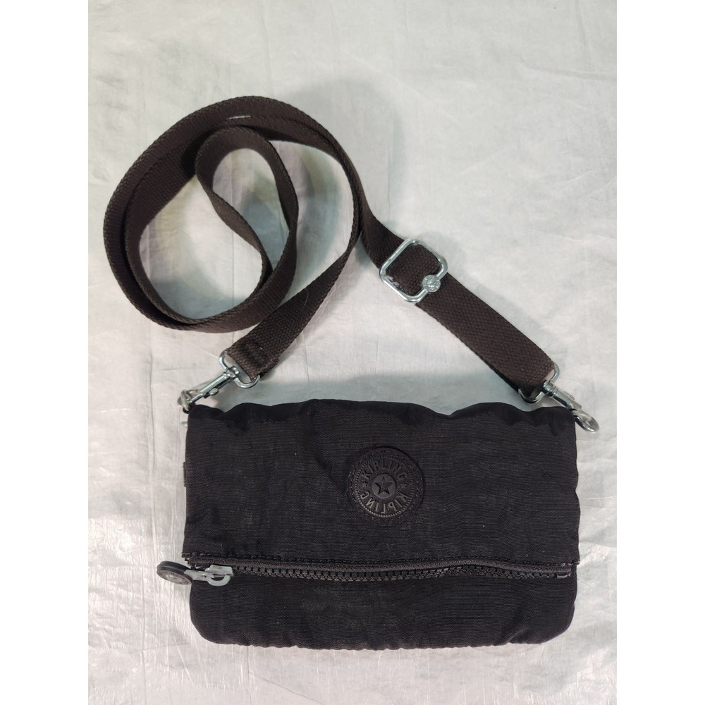 Kipling Lynne 3 Way Convertible Cross Body Bag Purse Bum Belt Black Shoulder